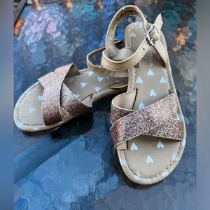 Arizona Jeans Company Girls Glitter Sandals Size 11